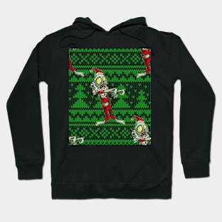 zombie christmas santa claus Hoodie